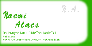 noemi alacs business card